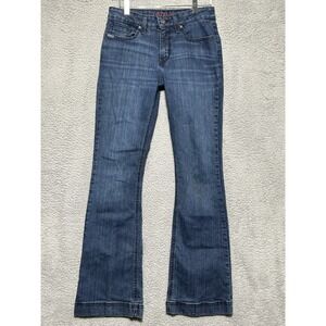 Cinch Lynden Jeans Womens 29/7L Blue Slim Flared Stretch Cowgirl Rodeo